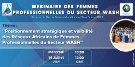 En route vers le 9ème Forum Mondial de l&#039;Eau Dakar 2022, l&#039;AAE mobilise les femmes du secteur WASH