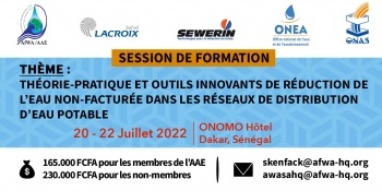 Réduction de l’Eau Non-Facturée : l&#039;AAE organise une session de formation pour des experts, à Dakar au Sénégal