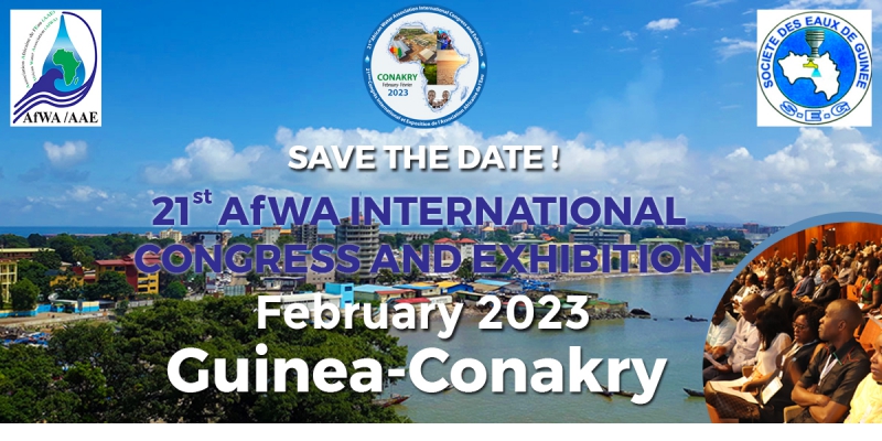 The 21st AfWA International Congress and Exhibition will be held in February 2023 in Abidjan, Côte d&#039;Ivoire