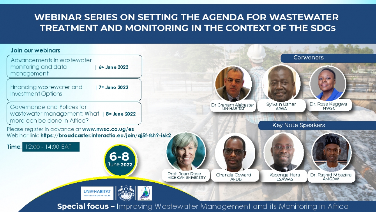 Webinar series on setting the agenda for wastewater treatment and monitoring in the context of the SDGs